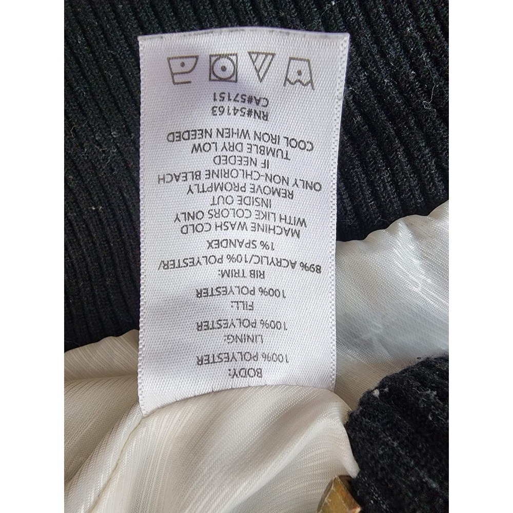 Calvin Klein Performance Puffer Vest Womens X-Large Black White Full Zip - Picture 6 of 7